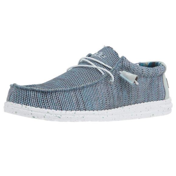 Hey Dude Mens 9 Blue White‎ Loafers - Picture 1 of 11
